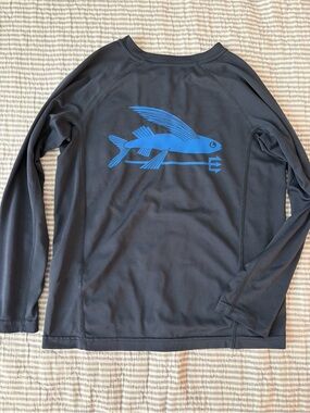 Boys Patagonia Rash Guard (5/6)- XS NAVY BLUE